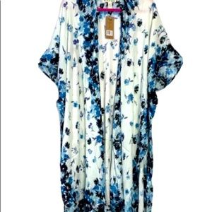 NWT Michael Stars Rose Anise Ruana Kimono Wrap OS
